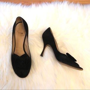 MOSCHINO Suede Bow Stilettos